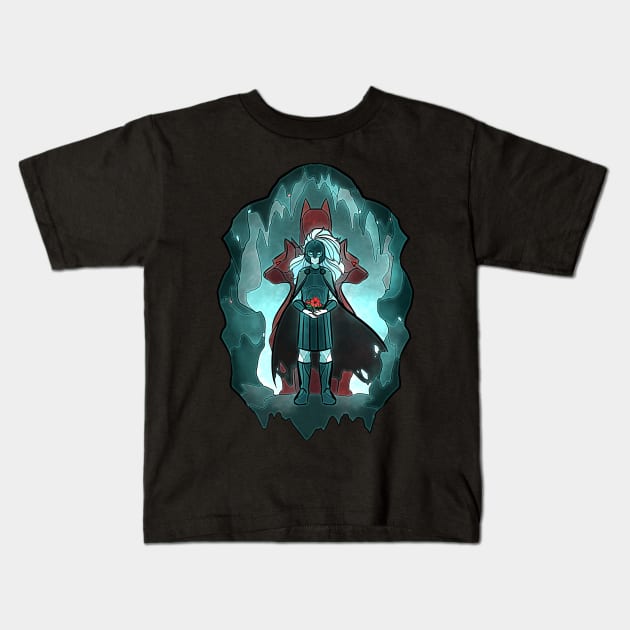 Stained Glass Hades Kids T-Shirt by zippingcurse